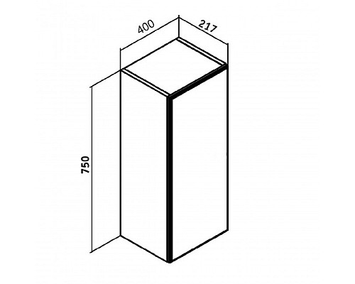 Зеркальный шкаф Runo Кредо 40 00-00001176 Белый