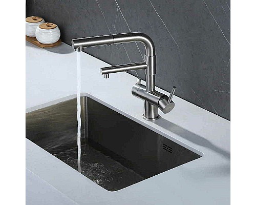 Смеситель для кухни ZorG Inox SZR-3216 Нержавеющая сталь