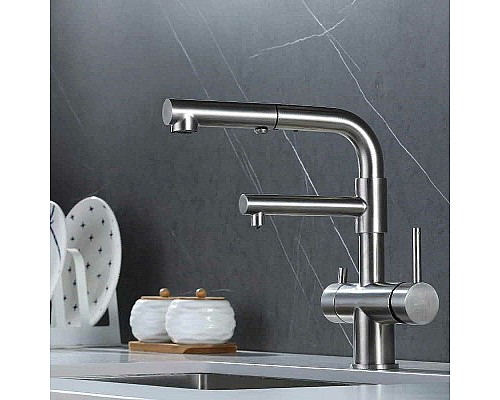 Смеситель для кухни ZorG Inox SZR-3216 Нержавеющая сталь
