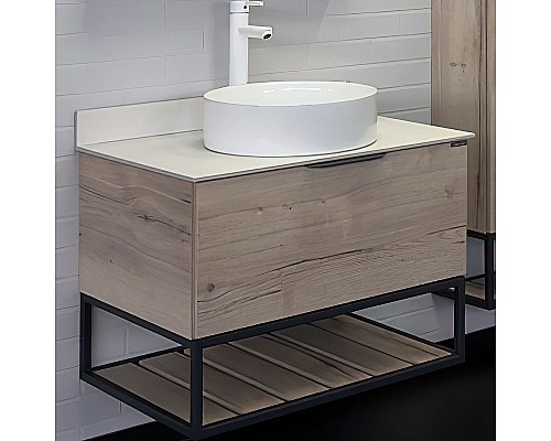 Тумба с раковиной Comforty Порто 75 00-00009321 подвесная Дуб дымчатый