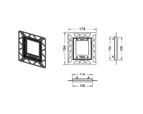 Панель смыва для писсуара TECE square 9242803