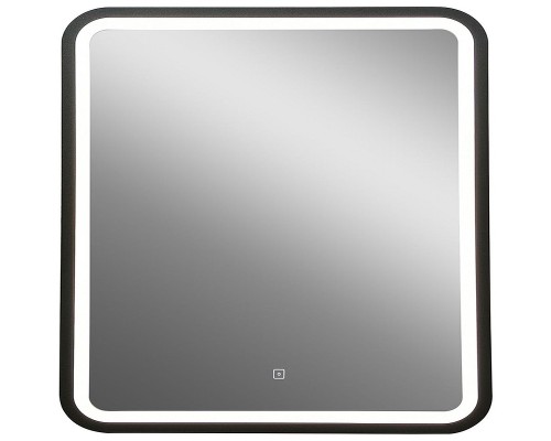 Зеркало Art&Max Genova AM-Gen-800-800-DS-F с подсветкой с сенсорным выключателем Черное