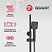 Душевая система Agger Brilliant A0394444 Черная матовая