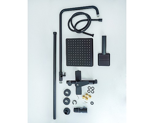 Душевая система Agger Brilliant A0394444 Черная матовая