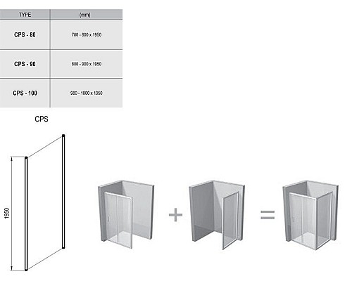 Неподвижная стенка Ravak Chrome 9QVA0C00Z1 100 блестящий прозрачный