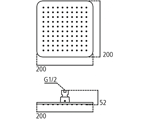 Верхний душ Ideal Standard Ideal Rain Cube B0024AA Хром