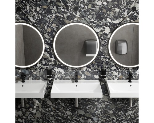 Зеркало Kerama Marazzi CONO круглое 70, черное матовое