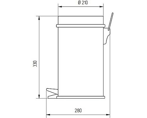 Ведро для мусора Migliore Complementi 21957 Бронза