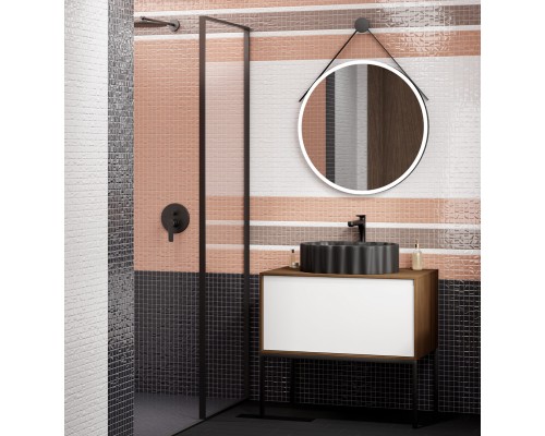 Зеркало Kerama Marazzi CONO круглое 70, черное матовое