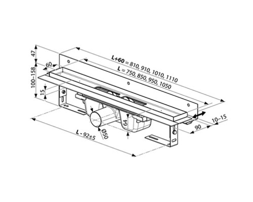 Душевой трап Ravak OZW Chrome 85