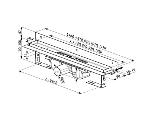 Душевой трап Ravak OZW Chrome 85