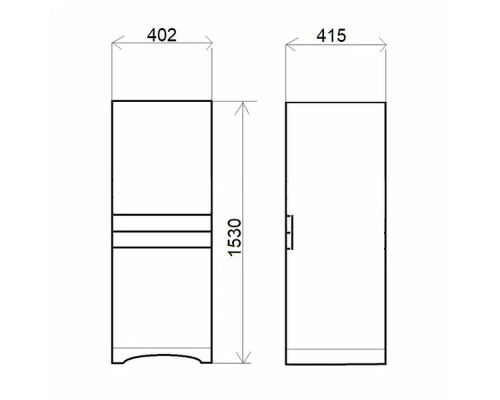 Шкаф пенал Orange Classic 40 Орех