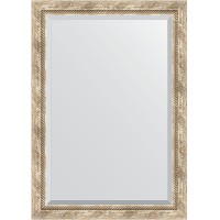 Зеркало Evoform Exclusive 103х73 BY 3459 с фацетом в багетной раме - Прованс с плетением 70 мм