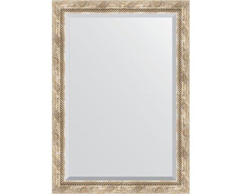 Зеркало Evoform Exclusive 103х73 BY 3459 с фацетом в багетной раме - Прованс с плетением 70 мм