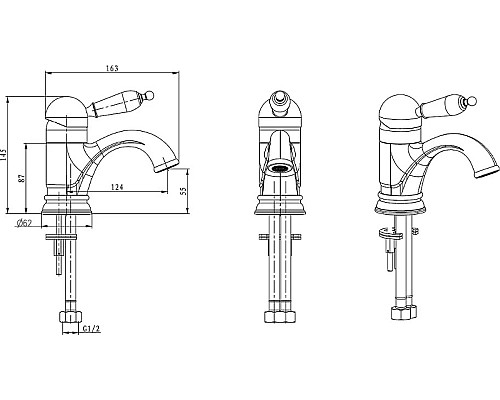 Смеситель для раковины Boheme Medici Ripresa 301-SW Бронза