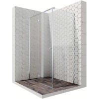 Душевой уголок Ambassador Diamond 120х80 12011104L профиль Хром стекло прозрачное