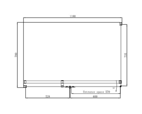 Душевой уголок Ambassador Diamond 120х80 12011104L профиль Хром стекло прозрачное