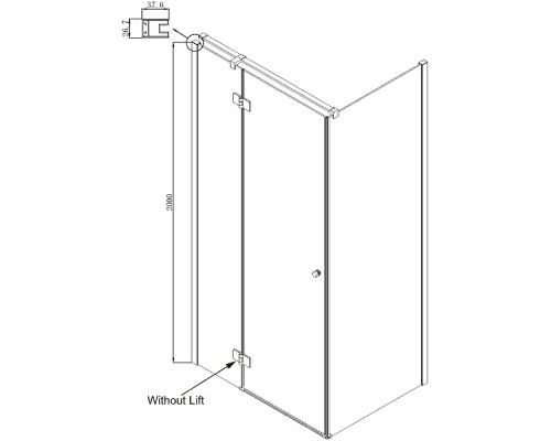 Душевой уголок Ambassador Diamond 120х80 12011104L профиль Хром стекло прозрачное