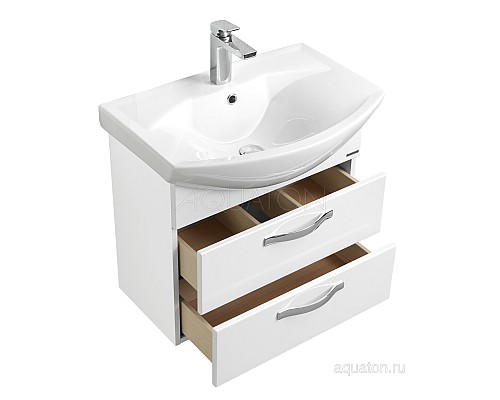 Тумба под раковину Ария 50 М подвесная белый Aquaton 1A140001AA010 Тумба под раковину Ария 50 М подвесная белый Aquaton 1A140001AA010