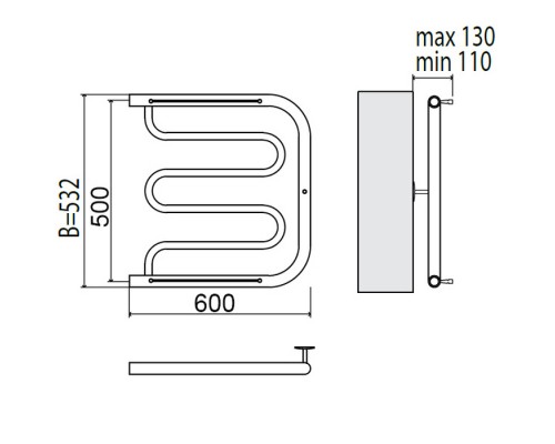 Полотенцесушитель водяной Terminus Фокстрот AISI 32 4620768881299