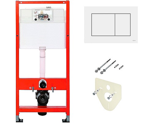 Инсталляция Tece Base 9400413 для подвесного унитаза с Белой кнопкой смыва