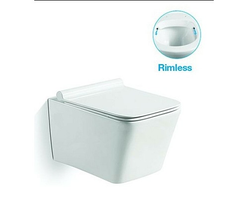 Унитаз подвесной безободковый с сиденьем микролифт SantiLine SL-5007