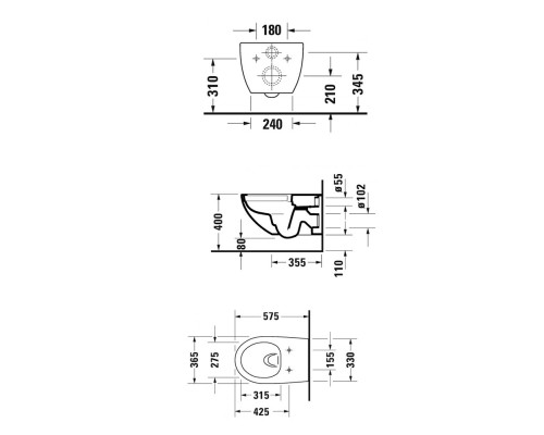 Унитаз Duravit Architec 45720900A1 подвесной с сиденьем Микролифт
