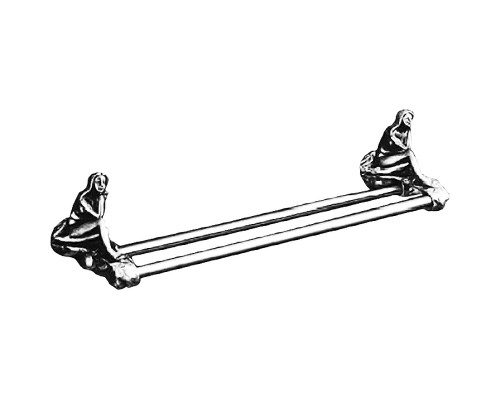 Полотенцедержатель Art&Max Juno AM-B-0718-T двойной Серебро