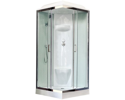Душевая кабина Royal Bath HP 90х90 стекло прозрачное задняя стенка Белая