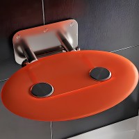 Сиденье для душа Ravak Ovo P II Orange Прозрачно-оранжевое Нержавеющая сталь