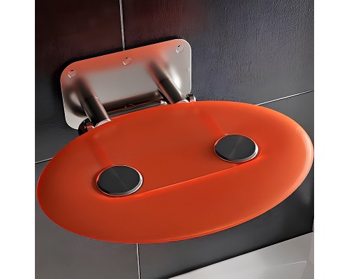 Сиденье для душа Ravak Ovo P II Orange B8F0000050 Прозрачно-оранжевое Нержавеющая сталь