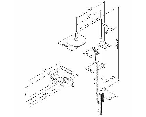 Душевая система AM.PM Gem F40890A94 Хром