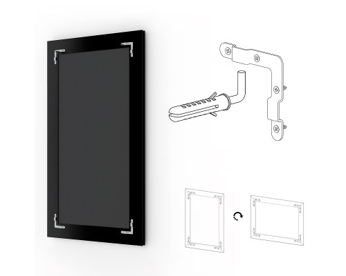 Зеркало Evoform Exclusive 86х56 BY 1141 с фацетом в багетной раме - Травленое золото 87 мм