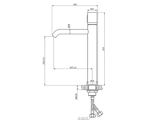 Смеситель на раковину Bronze de Luxe Focus 24615BG