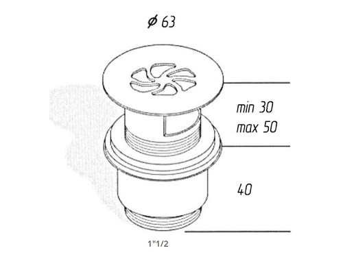 Донный клапан Migliore Ricambi 17943 Бронза
