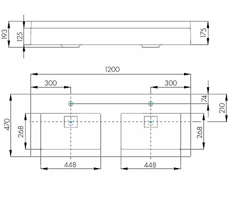 Раковина Aquaton 120 1A72433KSK010 двойная Белая Раковина Aquaton 120 1A72433KSK010 двойная Белая