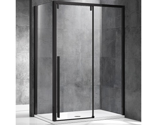 Душевой уголок Vincea Lugano 140х90 VSR-1L9014CLB-1 профиль Черный стекло прозрачное