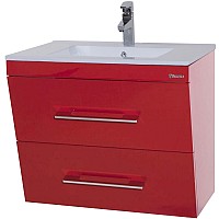 Тумба под раковину Bellezza Берта 75 4635212510038 подвесная Красная