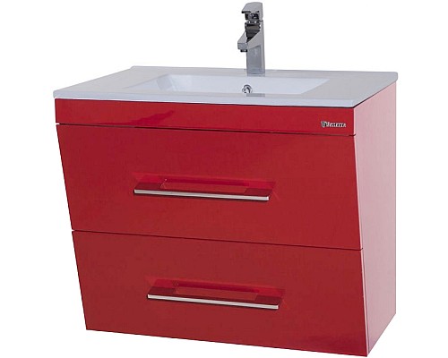 Тумба под раковину Bellezza Берта 75 4635212510038 подвесная Красная
