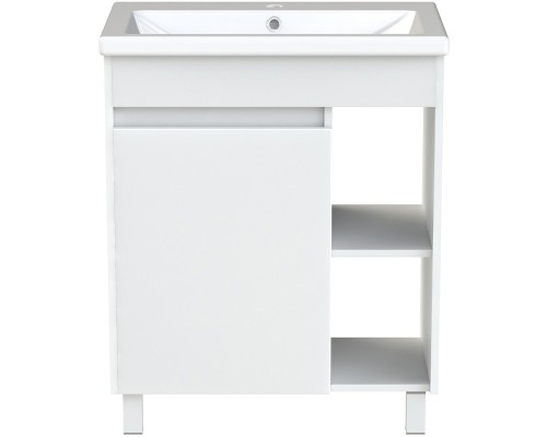 Тумба с раковиной Orange Topline-Line 60 TLIB60+RA Белый глянец Светло-серый глянец
