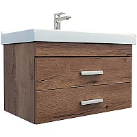 Тумба с раковиной Comforty Никосия 80П 00-00008856 подвесная Дуб темный