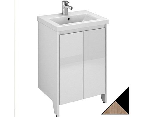 Тумба под раковину Velvex Klaufs 50 tnKLA.50.2D-617.217 Черный+дерево