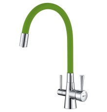 Смеситель для кухни Lemark Comfort Хром Зеленый