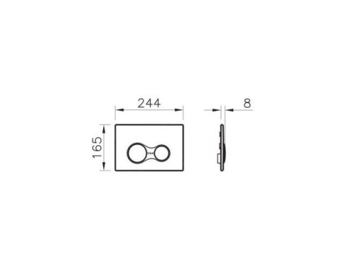 Инсталляция для подвесного унитаза VitrA 700-1873 с кнопкой смыва 740-0480 хром