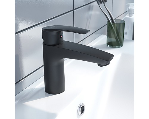 Смеситель для умывальника черный IDDIS Ray RAYBL00i01
