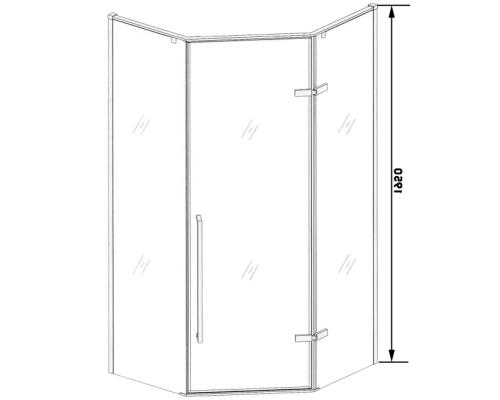 Душевой уголок Cerutti SPA 90x90 C3AW профиль Белый стекло прозрачное