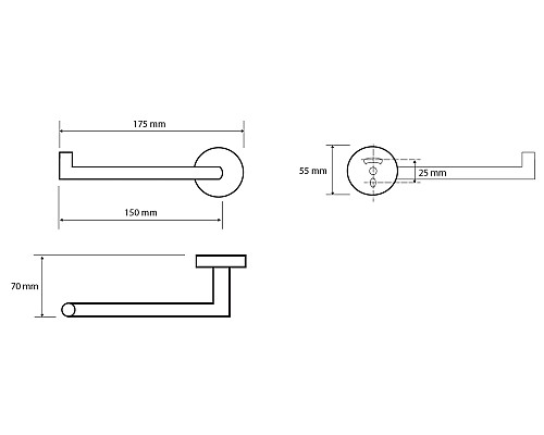 Держатель туалетной бумаги Bemeta White 104212034L Белый матовый