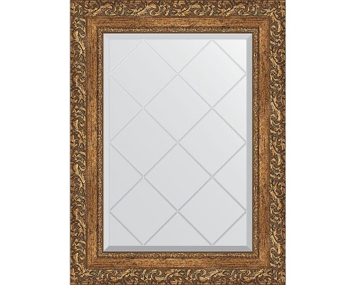 Зеркало Evoform Exclusive-G 72х55 BY 4013 с гравировкой в багетной раме - Виньетка бронзовая 85 мм