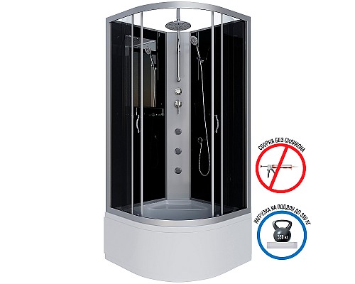 Душевая кабина Niagara Classic 100x100 NG-2509-14BKTG с гидромассажем