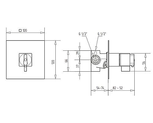 Смеситель для душа Migliore Kvant 25403 с термостатом Хром